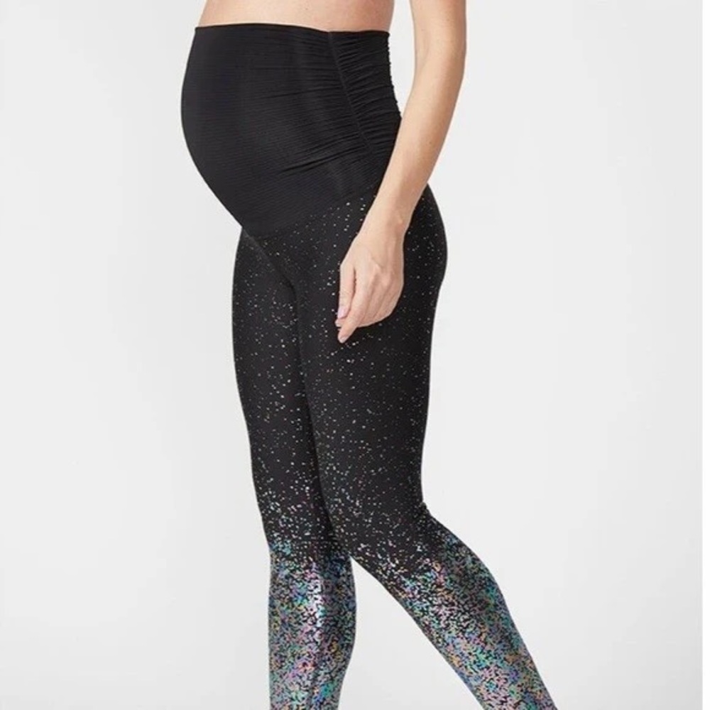 Beyond Yoga Alloy Ombré High Waisted Legging Silver Rainbow Black